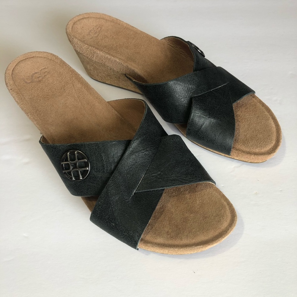 UGG Australia Lyra Women’s Black Sandals Size:8 - Picture 11 of 13